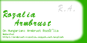 rozalia armbrust business card